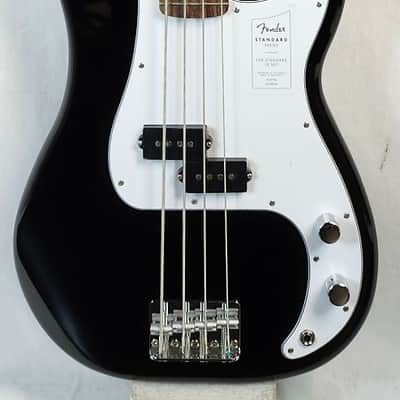 Fender Standard Precision Bass, Laurel FB, White Pickguard, Black image 6