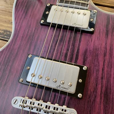 Harley Benton AguFish LTD Signature 2020 Purple Electric Guitar Hunter Engel roasted maple neck image 11
