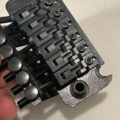 2000's Electric Guitar Black Licensed Floyd Rose Double Locking Tremolo Guitar Bridge image 14