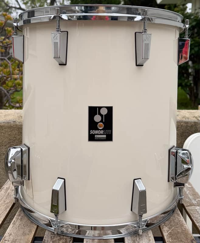 Sonor Lite 16” Floor Tom 1980’s  - White Laquer image 1