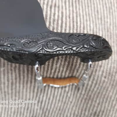 Hand Carved Violin Parts set for 4/4 size violin made of ebony wood image 5