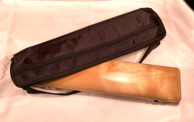 Light Color Wood French Case for C Foot Flute-with Plush Cover-Fits Most Models! image 1
