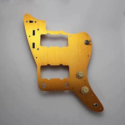 Loaded Prewired Jazzmaster Style Guitar Aluminum Gold Pickguard