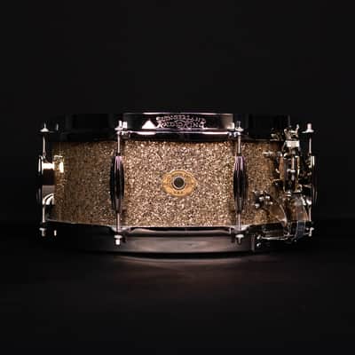 Slingerland 14" x 5.5" Radio King Solid Maple Snare Drum, Gold Glass image 1