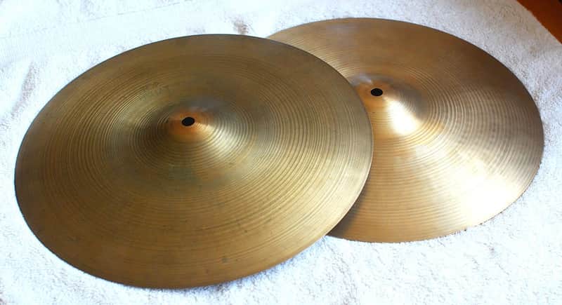 Zildjian New Beat Hi-Hat Pair Vintage 1960's and 1970's image 1