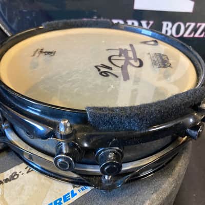 Terry Bozzio's DW - 2.5x8" Collector's Series All-Maple Piccolo Tom 2000's - Transparent Dark Walnut Satin Oil "D" Autographed image 5