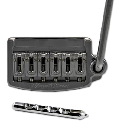 Floyd Rose Rail Tail Tremolo Bridge f/Strats, Wide Spacing, Black Nickel, RT500W 2021 Black Nickel image 1