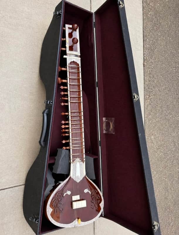 Bhargava & Co. Full-Size Indian Sitar by Radha Krishna Sharma & Co. w/ Hard Case image 1