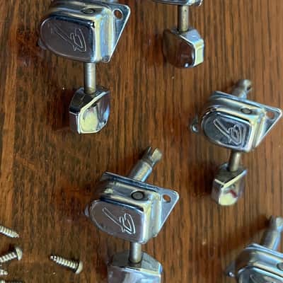 set 1966 - 76 Fender Stratocaster Telecaster guitar tuners tuning pegs image 3