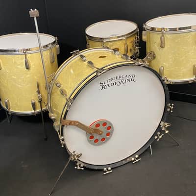 Slingerland 12x24/12x14/16x16/6.5x14" Radio King Drum Set - 30's WMP image 2