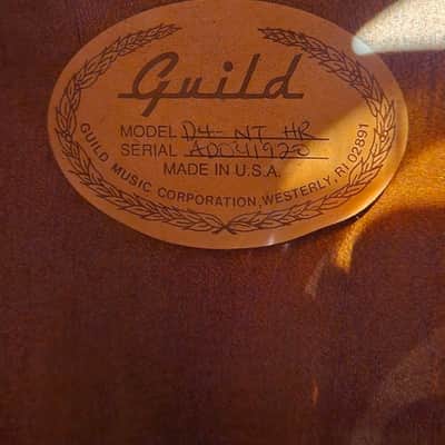 USA Guild D4-NT HR Natural w/ OHSC - Repaired Top Cracks image 22