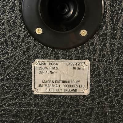 Marshall JCM800 1935A 4x12 Speaker Cabinet - G12-65 T3101- 1985 image 9
