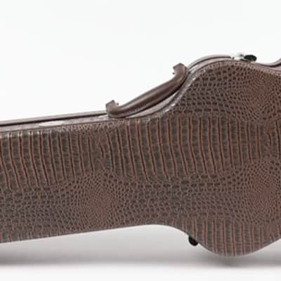 Allen Eden Brown Alligator Skin Hardshell Guitar Case for Arch Top Les Paul Styles image 3