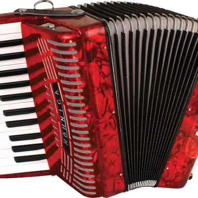 Hohner Hohnica 1303 12 Bass Piano Accordion - Pearl Red w/ Gig Bag image 2