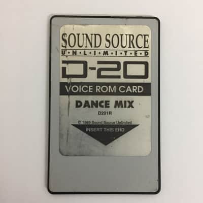 Sound Source Roland D-20 Rom Card Dance Mix 1989 image 1