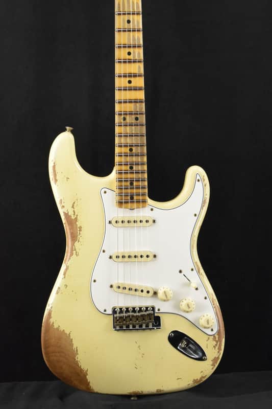 Fender Custom Shop '69 Stratocaster Heavy Relic - Aged Vintage White image 1