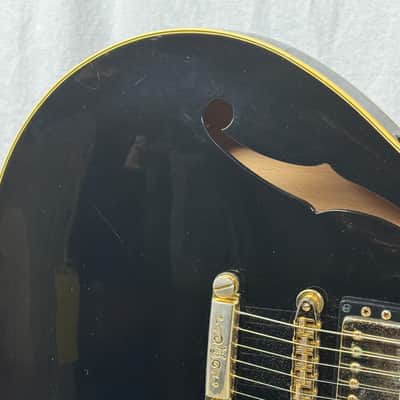 Yamaha Super Axe SA-2100 SA2100 Semi-Hollowbody Guitar with Epiphone Case - MIJ Made In Japan - Black image 4