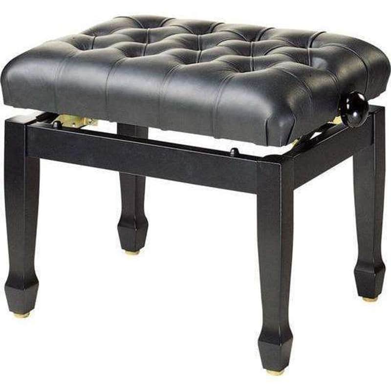 Stagg - Deluxe Piano Stool Black (Leather Top) Gloss image 1