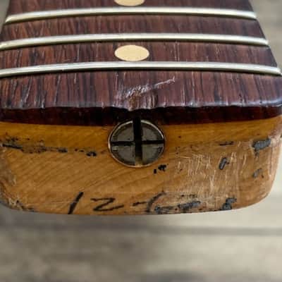 Vintage 1961 Fender Slab Board Brazilian Rosewood Stratocaster Neck image 19