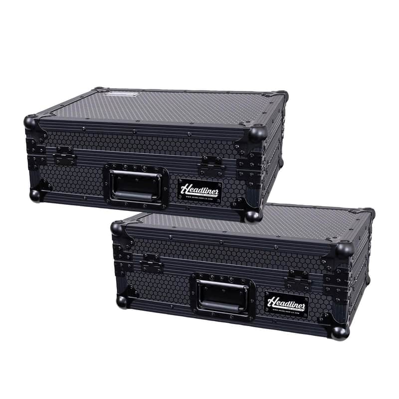 Headliner HL10206 Pitch Black CDJ/DJM Flight Case 2-Pack image 1