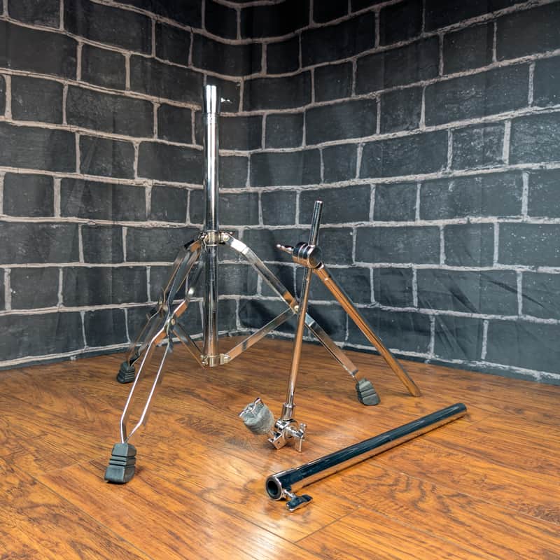 Peace Double‑Braced Boom Cymbal Stand – Chrome • Stable Hardware • Adjustable 12.5" Boom Arm • Road‑Ready Support image 1