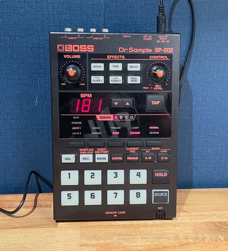 Boss SP-202 Dr. Sample - Black w/ Power Supply image 1