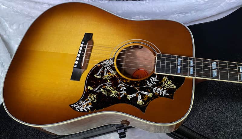 NEW! Gibson Custom Shop Hummingbird Koa/Carpathian Spruce Acoustic-Electric Guitar - Honeyburst - 4.55lbs - Authorized Dealer! G06406 image 1