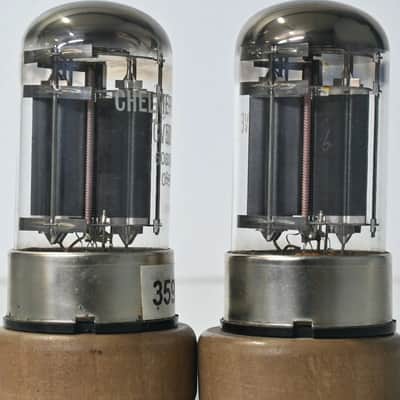 2x 1960's Tung-Sol 6080/CV5008 Double Square Getter Black Plate Amplitrex Tested image 4