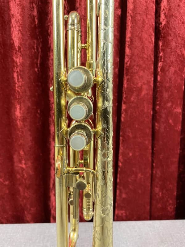 Frank Holton Gustav Heim Custom Trumpet w/Floral Bell (1927) | Reverb