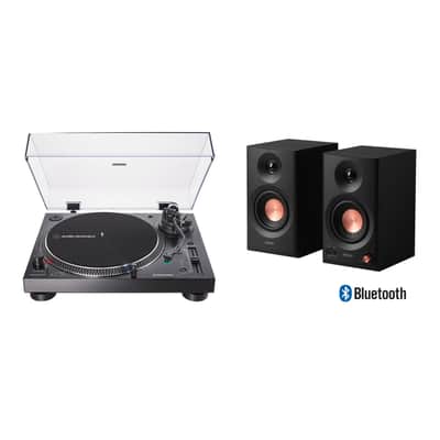 Audio-Technica AT-LP120XUSB-BK Direct-Drive Manual Turntable Package with Edifier MR3 Bluetooth Speakers image 5