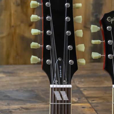 Epiphone G-1275 Custom Double-Neck Guitar - Cherry image 9