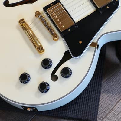 2017 Gibson Custom Alex Lifeson Limited Edition ES-Les Paul Custom #57 of 200 Semi-Hollow Electric Guitar Classic White + COA OHSC image 7