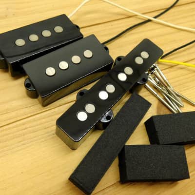 Quarter Pound Alnico 5 PJ Bass Neck and Bridge Pickup Set image 3