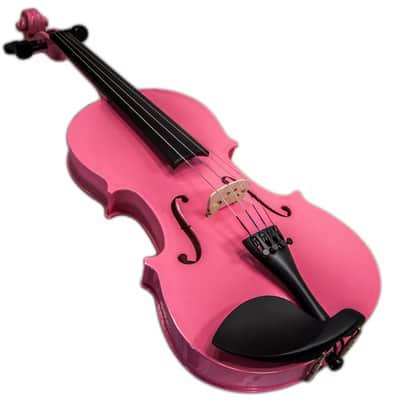 Full Size 4/4 Pink Student Violin Kit – Solid Wood Beginner Set with Case, Brazilwood Bow & Rosin – Ready to Play image 3