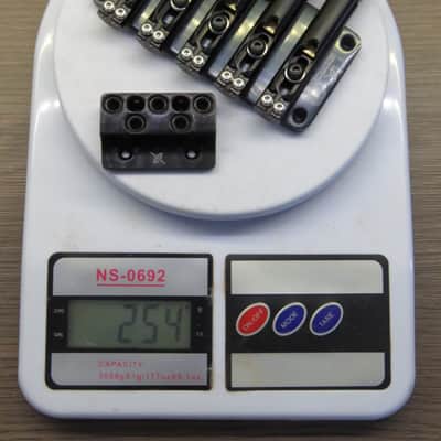 Headless bass bridge 5 strings 19 mm spacing with base plate by Nova Guitar Parts image 4