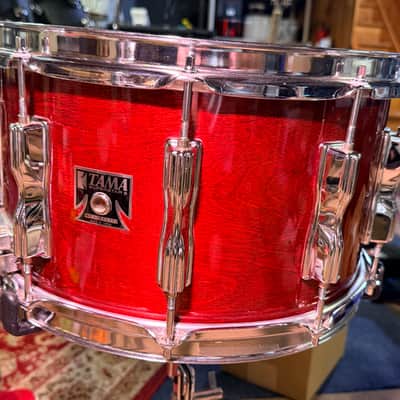 Tama AW458 Superstar Mastercraft Artwood Birch 8x14" Snare Drum with Roller-Action Strainer 1981 - 1986 - Super Mahogany image 9