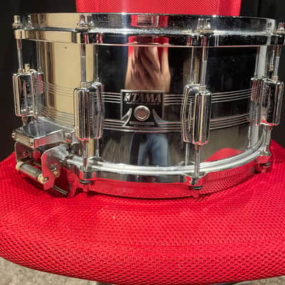 Tama 8056 Imperialstar Mastercraft Steel 6.5x14" 10-Lug Snare Drum with Roller-Action Snare Strainer 1980 - 1985 - Chrome image 1