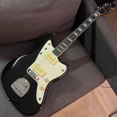 Fender Custom 70s Jazzmaster Black Ebony MAJOR American UPGRADES G&G CME Classic USA Gold Foil image 2