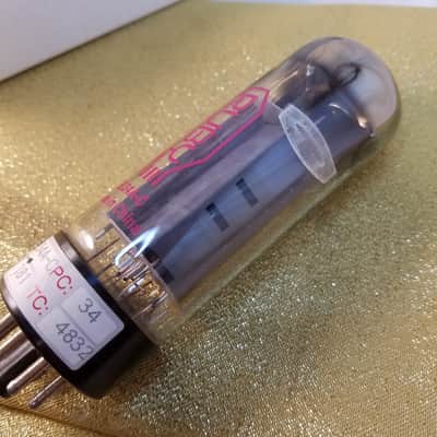 Ruby Matched Pair (2) EL34A-C 6CA7 tNOS AT1000 TESTED Vacuum Tubes Early China Power Pentode 1980-1992 image 11