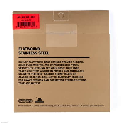 DUNLOP DBFS45105 45-105 Flatwound Bass Guitar Strings image 2