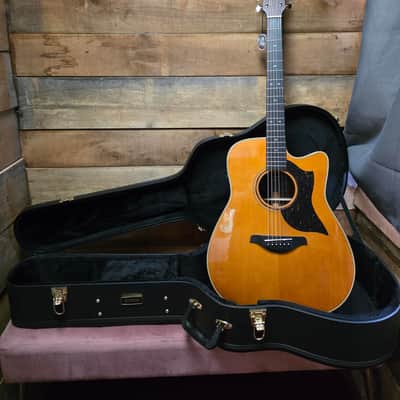 Yamaha A5R A.R.E. Acoustic/Electric Guitar - Vintage Natural w/ Hard Case image 17