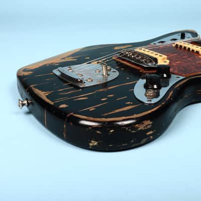 1963 Vintage Fender Jaguar Black Relic Electric Guitar image 9