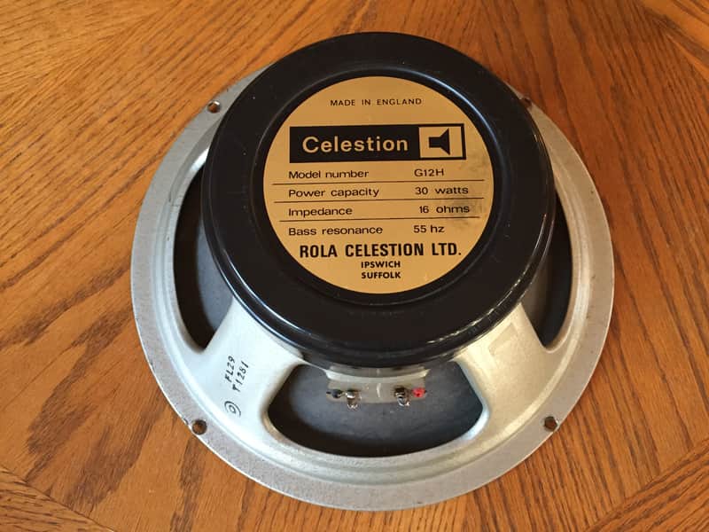 1978 Celestion G12H30 Blackback/Greenback Speaker, T1281, 55Hz 444