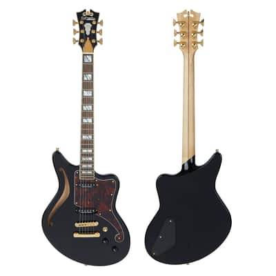 Deluxe Bedford SH - Offset Semihollow with Hardshell Case - Manufacturer's Sample - One of a Kind - Black image 7