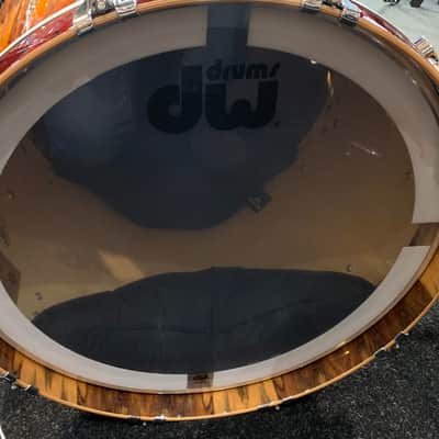 ~WOW!~ DW Collector's Series SSC Maple 4-Piece 10/12/16/22 Drum Kit Set in Rich Red Burst Lacquer over Exotic Tigerwood with Chrome Hardware image 15