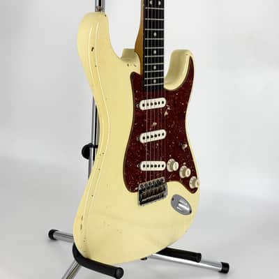 2015 Fender Custom Shop '63 Stratocaster Journeyman Relic - Vintage White image 5