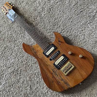 Sakura HSH Electric Guitar, BurlWood Top Body, Mahogany Body, Maple Neck, Rosewood Fingerboard, 22 Frets Rosewood Fingerboard image 2