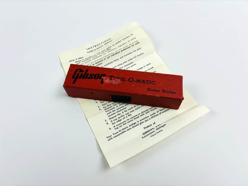 Gibson Vintage Tune-O-Matic Bridge Box & Instructions (1950s) image 1