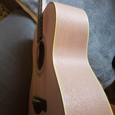 IBANEZ AV8CE-AFP | Full "Thermo Aged" Mahogany top sides & back | Antique Flamingo Pink | Serial No. 1X-01 CD191116747 image 7