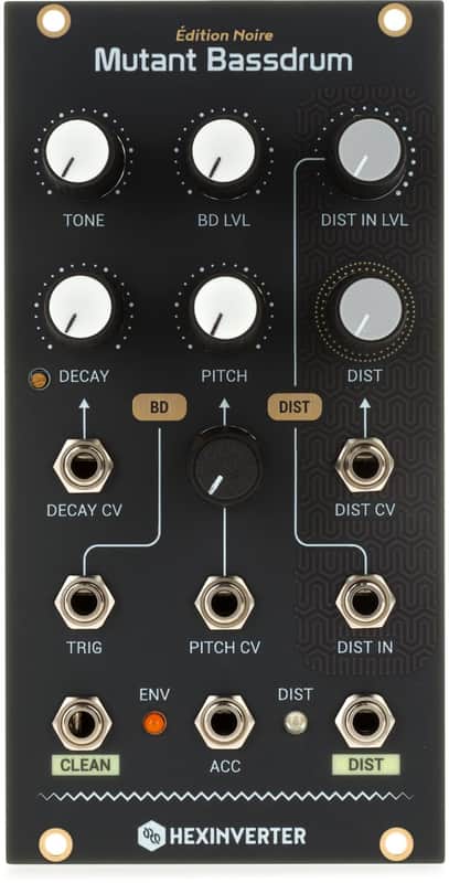 Erica Synths Hexinverter Mutant Bassdrum Eurorack Module - Édition Noire image 1